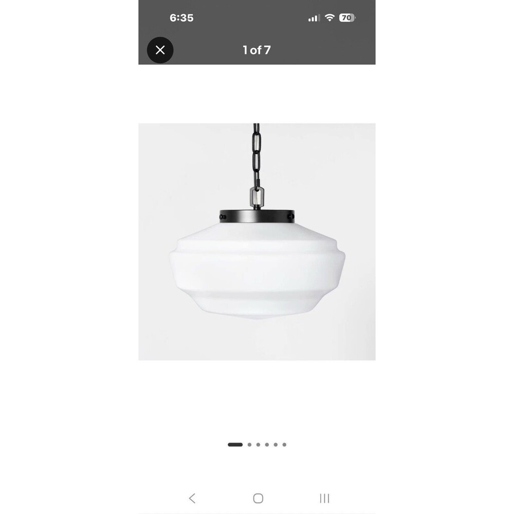 Milk Glass Adjustable Pendant Ceiling Light Black Hearth & Hand With Magnolia